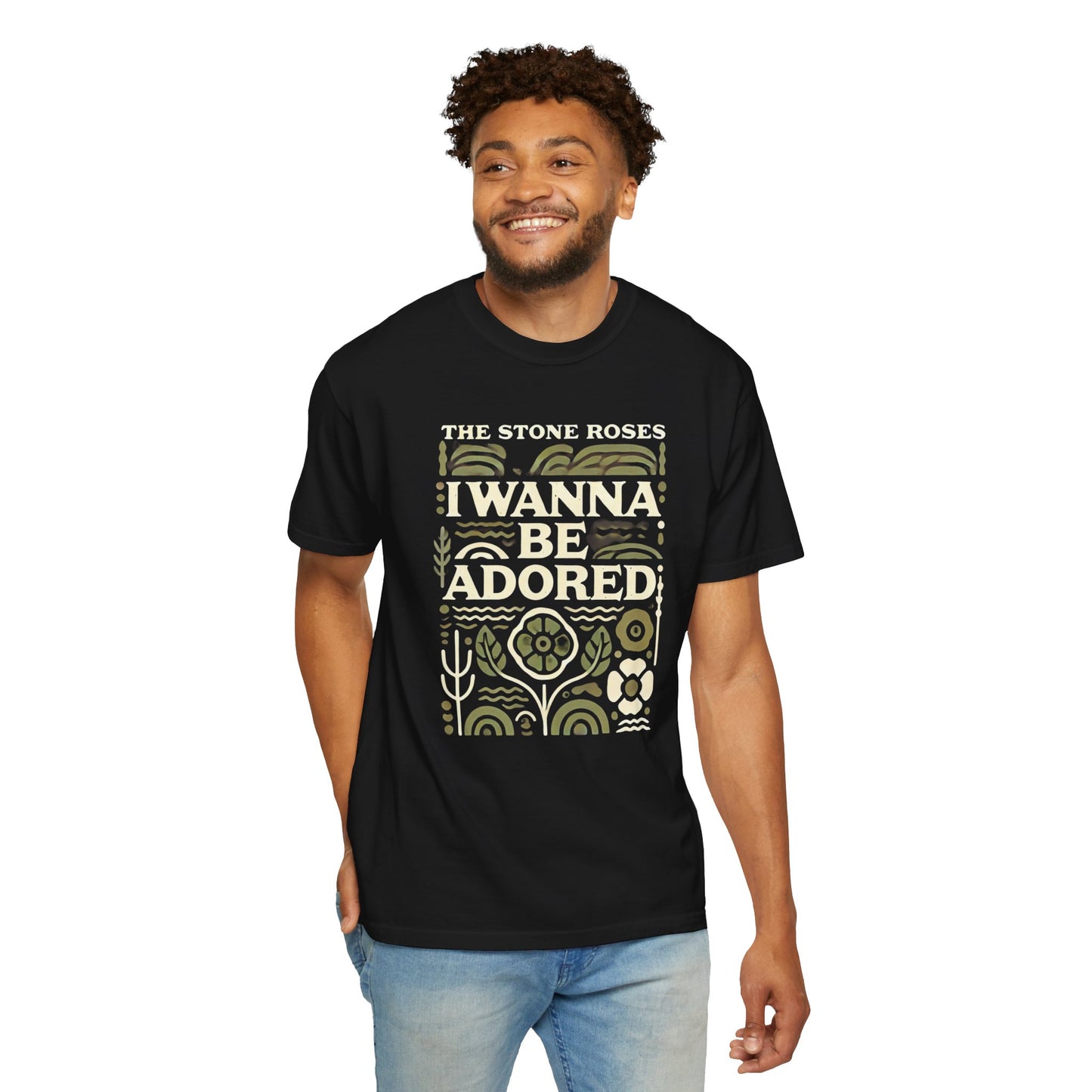 I Wanna Be Adored Stone Roses  - Graphic Comfort Colors Garment Dyed Shirt