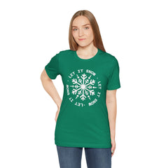 Let It Snow Snowflake T-Shirt — Christmas Winter Tee
