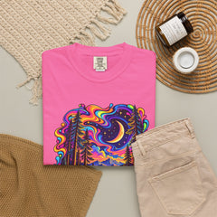 Mystical Psychedelic Moonlit Forest T-Shirt