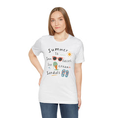Summer Is — Graphic Tee (Sunglasses, Ice Cream & Sandals)