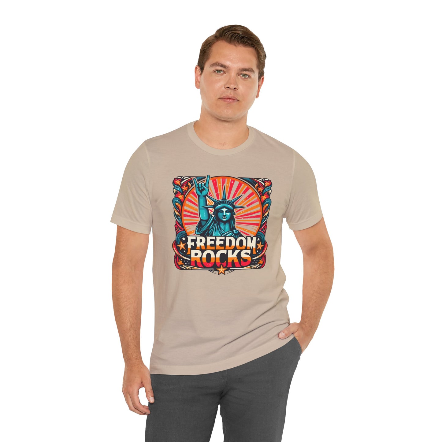 July 4th Statue Of Liberty Freedom - Graphic Unisex Short Sleeve Tee