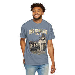 USS Holland SS-1 Submarine Vintage Graphic T-Shirt — Navy History Tee
