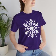 Let It Snow Galaxy Snowflake T-Shirt — Christmas Winter Starburst Tee