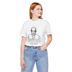 Pope Francis Tribute Tee - Faith, Service, Humility, 1936-2025