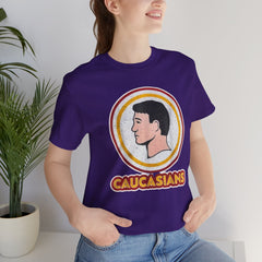 Graphic Tee - Funny Caucasians Satire Head Shot Unisex Jersey Short Sleeve Tee