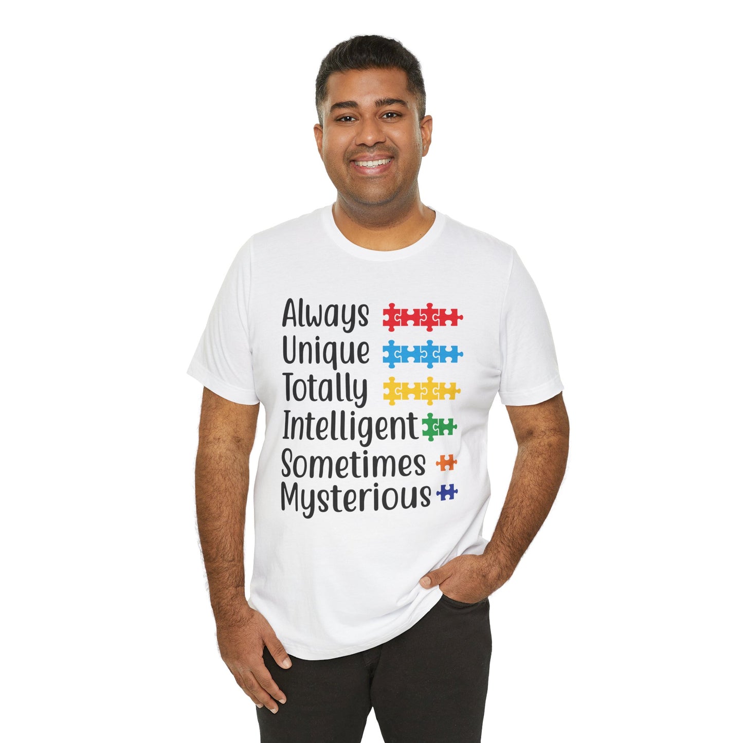 Autism - Always Unique Totally Intelligent Sometimes Mysterious Unisex Softstyle T-Shirt