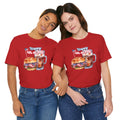 Happy 4th Of July Burger and Mug Graphic, Unisex Jersey Short Sleeve Tee