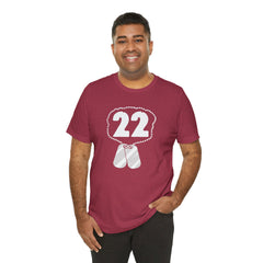 22 Veteran Suicides A Day - Unisex Jersey Short Sleeve Tee