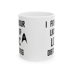 Star Trek Inspired Ceramic Mug — “I Find Your Lack of Logic Disturbing” (11oz/15oz)