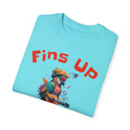 Fins Up, Tunes On - Unisex Garment-Dyed T-shirt