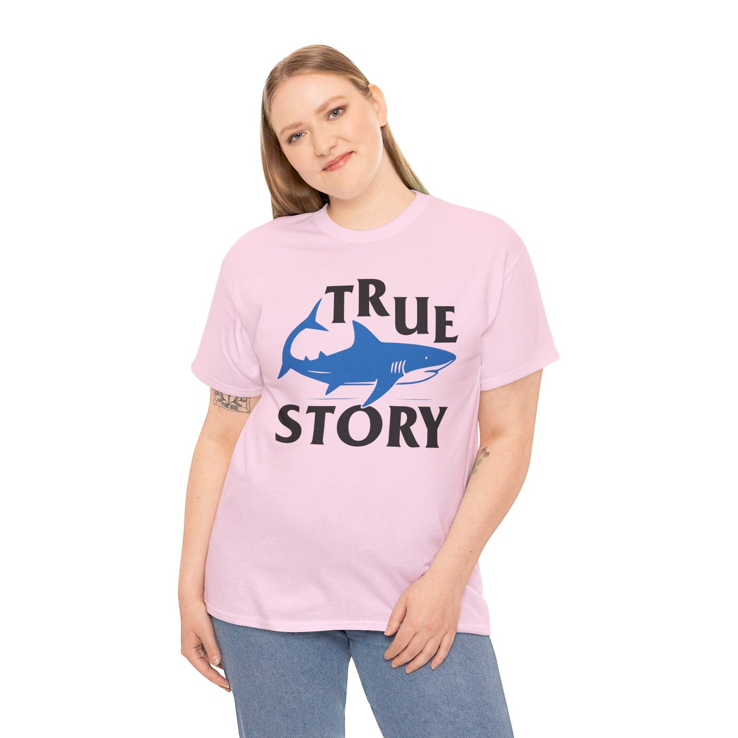 Amputee Humor Shark Attack  - Unisex Heavy Cotton Tee