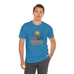 100 Days of School Brighter Teacher Appreciation T-Shirt