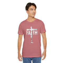 Faith Cross Prosthetic Leg T‑Shirt — Amputee Inspirational Christian Tee