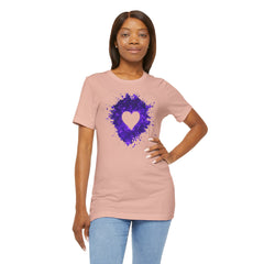 Galaxy Heart Tee — Purple or Green Splatter Heart T-Shirt