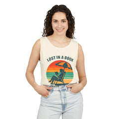 Beach Reader Unisex Tank Top | Summer Vibes | Lost In A Book | Perfect for Book Lovers, Beach Days, Vacations, Gifts, Relaxing Moments