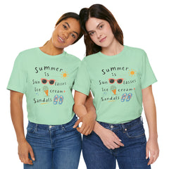 Summer Is — Graphic Tee (Sunglasses, Ice Cream & Sandals)