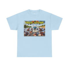 Amputee Humor True Story Paragliding into Hungry Hippos - Unisex Heavy Cotton Tee