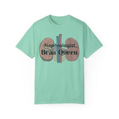 Nephrologist Bean Queen, Graphic Unisex Garment-Dyed T-shirt