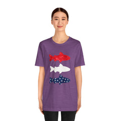Patriotic Trout T-Shirt — Red White & Blue Fish Tee