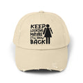 Amputee humor cap, Keep Looking Maybe It Waill Grow Back, distressed hat, amputee awareness gift, funny gift, recovery encouragement gift