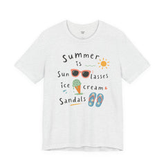 Summer Is — Graphic Tee (Sunglasses, Ice Cream & Sandals)