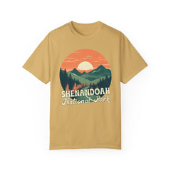 Shenandoah National Park Graphic, Comfort Colors Soft Relaxed Fit Unisex Garment-Dyed T-shirt