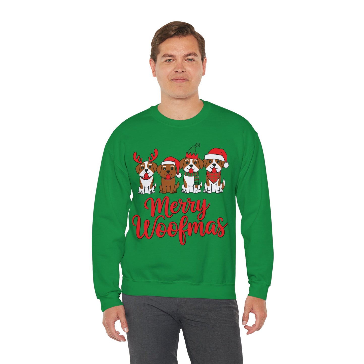 Merry Woofmas- Unisex Heavy Blend™ Crewneck Sweatshirt