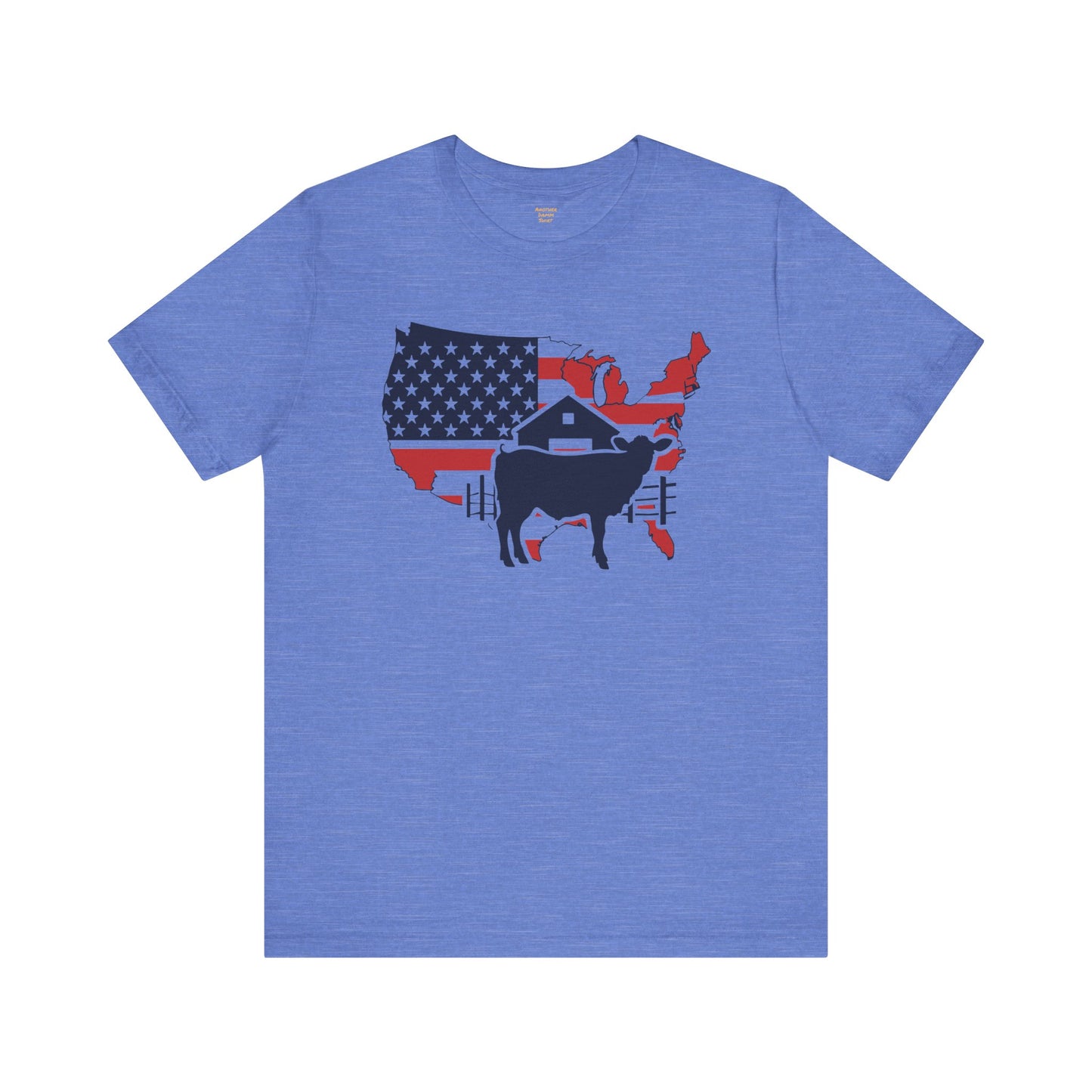 Red White and Blue Farmer Graphic, Unisex Jersey Short Sleeve Tee