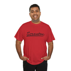 Scranton Unisex Heavy Cotton Tee - Retro Dunder Mifflin Design for Nostalgic Fans