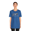 Peace Love Back The Blue in Arizona, Graphic Unisex Short Sleeve Tee