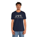 Peace Love Back The Blue in Alaska, Graphic Unisex Short Sleeve Tee