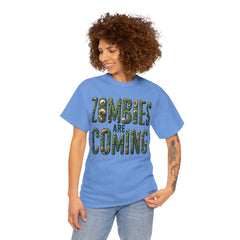ZOMBIES ARE COMING! Graphic Unisex Heavy Cotton Tee