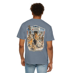 Back Graphic "Who Let the Cats Out?" Baldwin Harbor Animal Hospital Cute Vet Clinic T Shirt