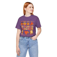 One Thankful Teacher T‑Shirt – Fall and Thanksgiving  Teacher Appreciation Tee