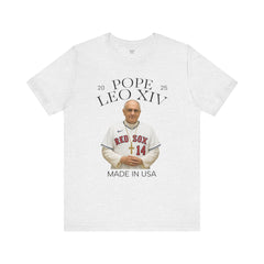 Pope Leo XIV Boston Red Sox Fan  Short Sleeve Tee - Made in USA