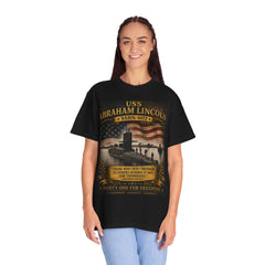 USS Abraham Lincoln SSBN-602 Commemorative T-Shirt — "Forty One for Freedom" Submarine Tribute