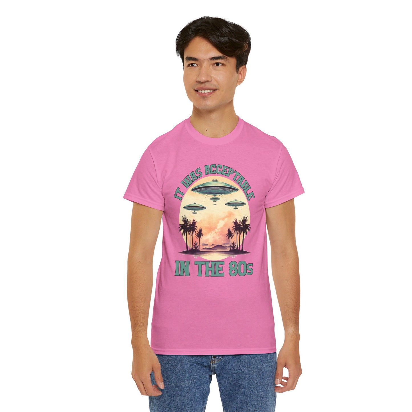 Funny 80s UFOs - Unisex Heavy Cotton Tee