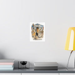 Who Let the Cats Out? Baldwin Harbor Animal Hospital Cat Poster — Matte Vertical Wall Art