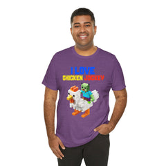 Video Game Movie I Love Chicken Jockey Tee - Unisex Short Sleeve T-Shirt