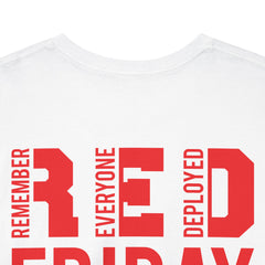 SUBMARINER RED Friday T Shirt with Fouled Anchor, American Flag, FBM / Boomer Silhouette. Remember Everyone Deployed, Dolphins