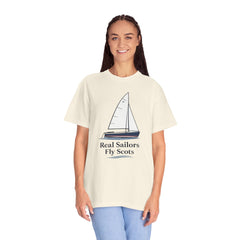 Hempstead Bay Sailing Club Graphic T-Shirt — "Real Sailors Fly Scots" Nautical Tee