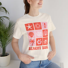 Beachy Soul Unisex Jersey Tee - Perfect Summer Vibes, Casual Wear, Gift for Beach Lovers, Vacation Outfit, Relaxed Style