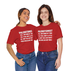 Phlebotomist Humor Tee, Funny Medical Shirt, Nurse Gift, Blood Tech Wear, Cute Phlebotomy Humor, Healthcare Apparel
