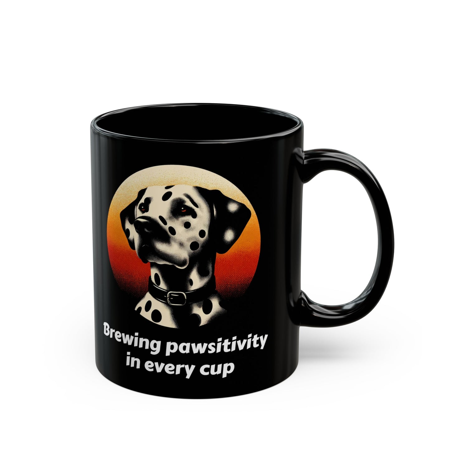 Dalmatian Black Mug (11oz, 15oz), Brewing Pawsitivity In Every Cup