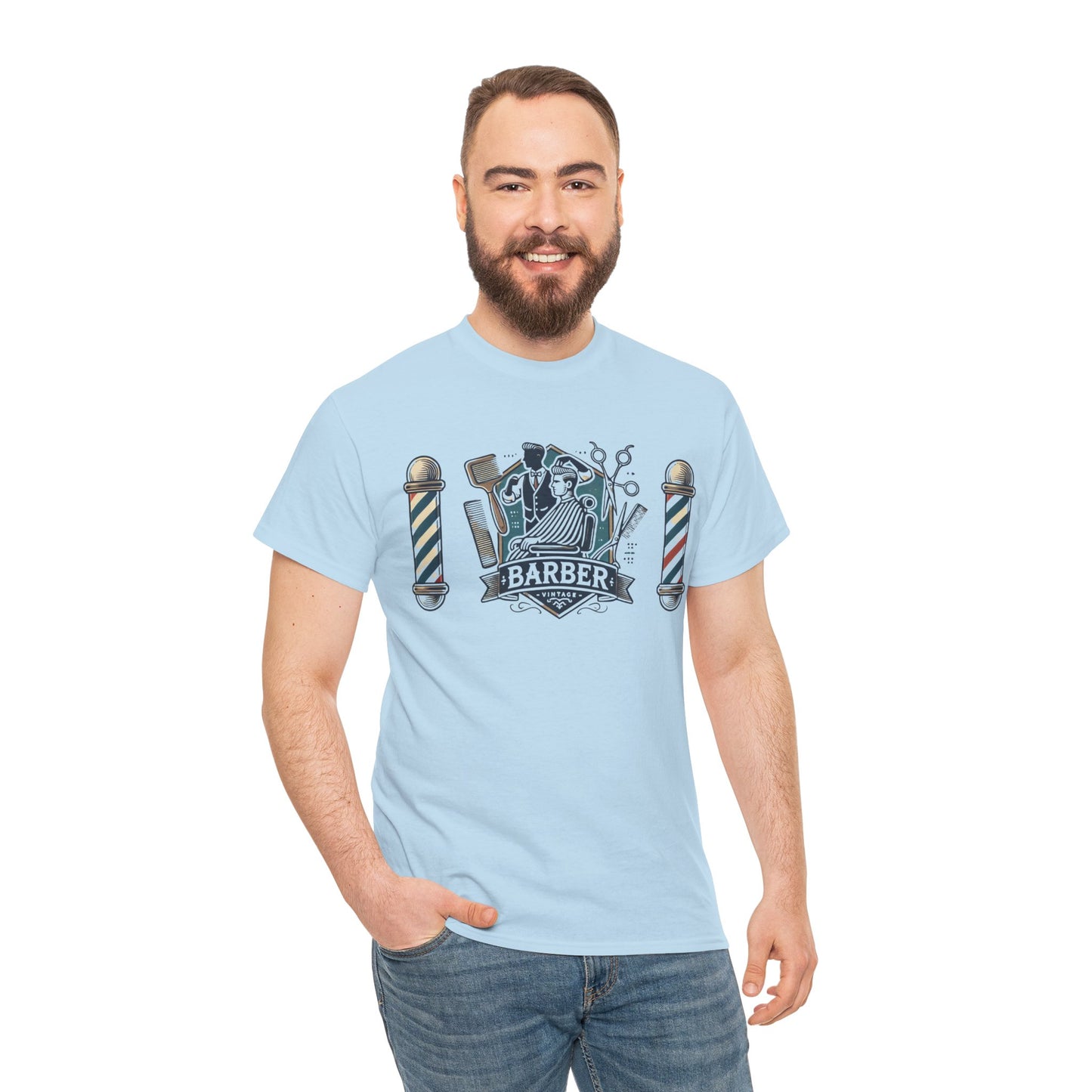 Vintage Barber - Graphic Unisex Heavy Cotton Tee