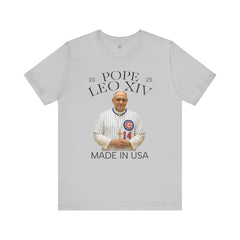 Pope Leo XIV Chicago Cubs Fan Short Sleeve Tee - Made in USA
