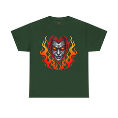 Flaming Fire Vampire - Graphic Unisex Heavy Cotton Tee