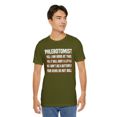 Phlebotomist Humor Tee, Funny Medical Shirt, Nurse Gift, Blood Tech Wear, Cute Phlebotomy Humor, Healthcare Apparel