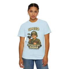 Speed Enforced By Radar T-Shirt — MASH 4077 Retro Traffic Cop Graphic Tee