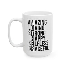 Mother Ceramic Mug, 11oz 15oz mug, gift for her, mothers day gift, birthday gift, gift for wife, coffee lover gift, mom appreciation gift